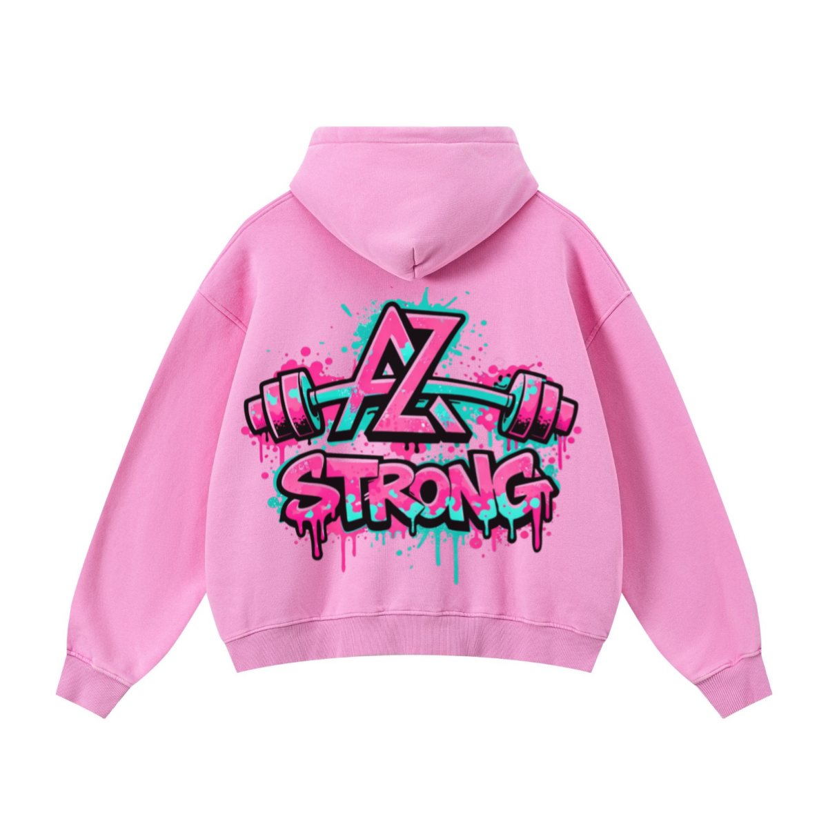 400GSM Unisex Vintage-Wash Boxy-Fit Zip-Up Hoodie Vintage Peach Pink